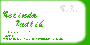 melinda kudlik business card